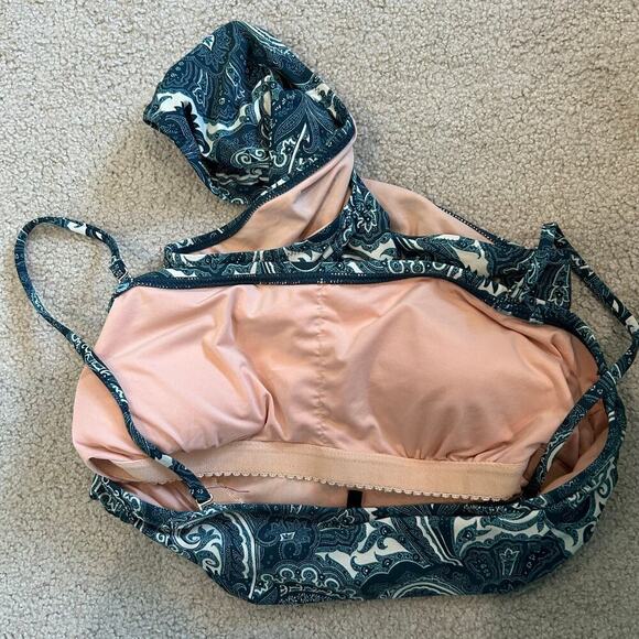 J.Crew Women's Bandeau One Piece Swimsuit Ratti Midnight Paisley Beach Size 6 - Picture 6 of 6